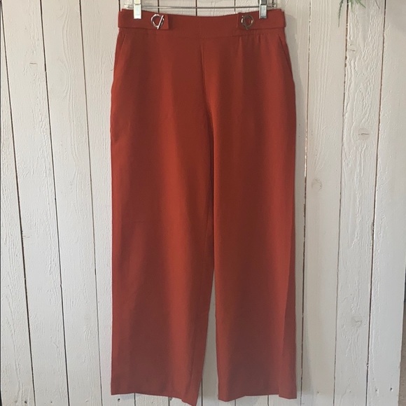 Petite Solid Grommet Waist Pants - Picture 4 of 13